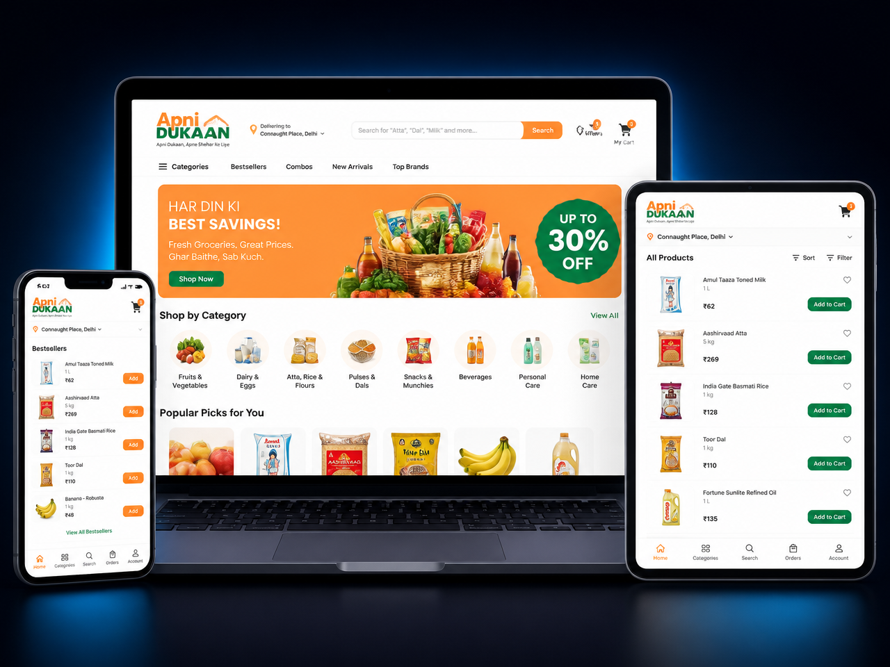 Apni Dukaan portfolio mockup