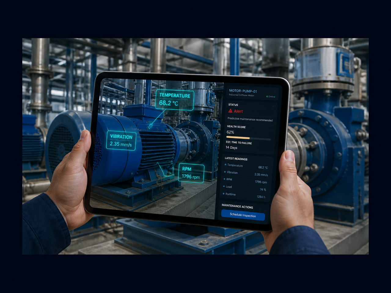 AR Predictive Maintenance portfolio mockup