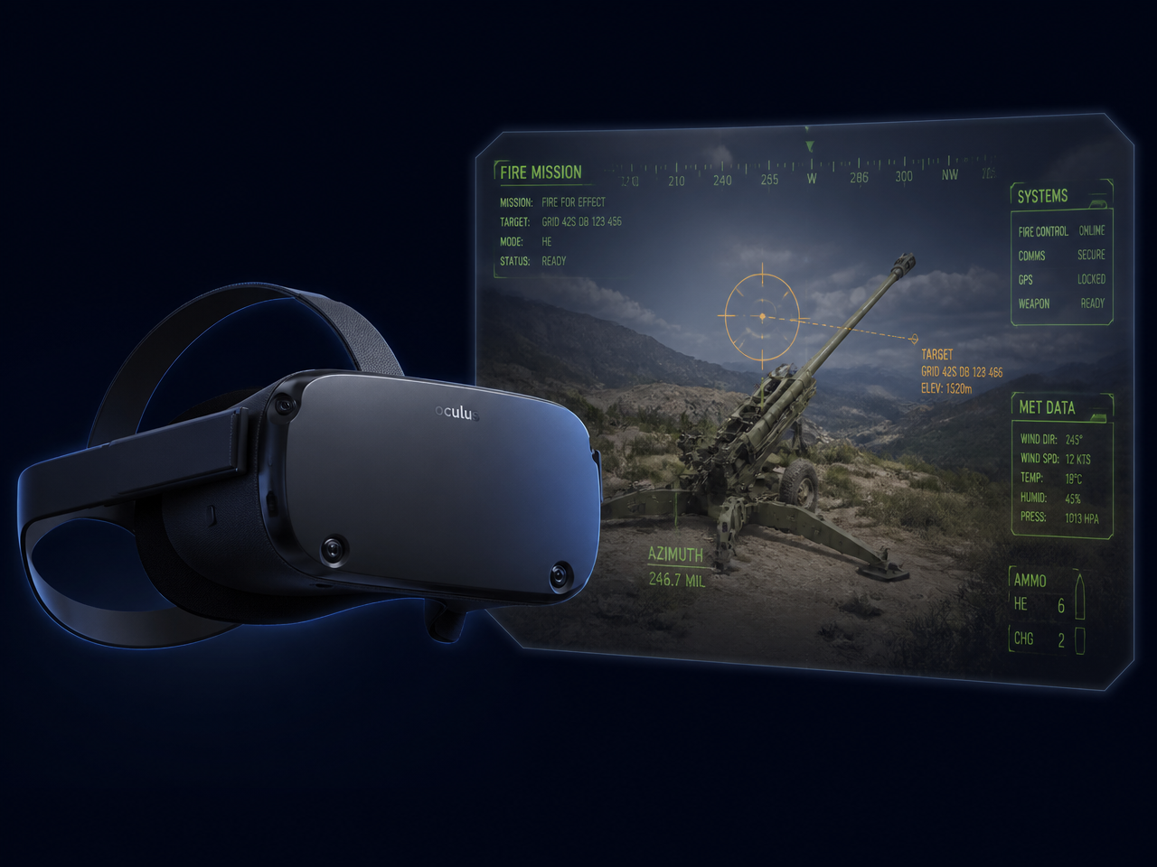 105/37 mm Field Gun VR portfolio mockup
