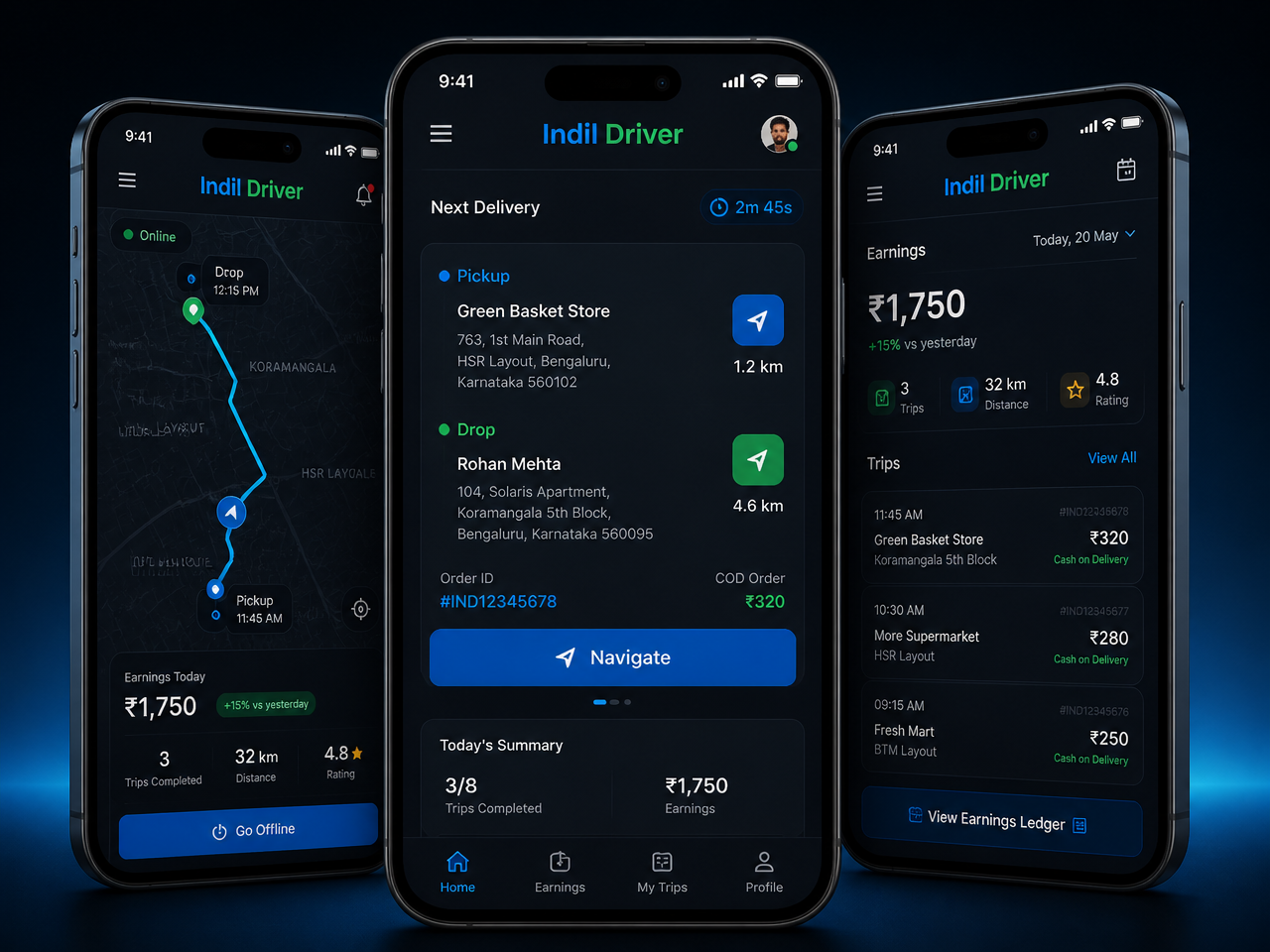 Indil Driver portfolio mockup