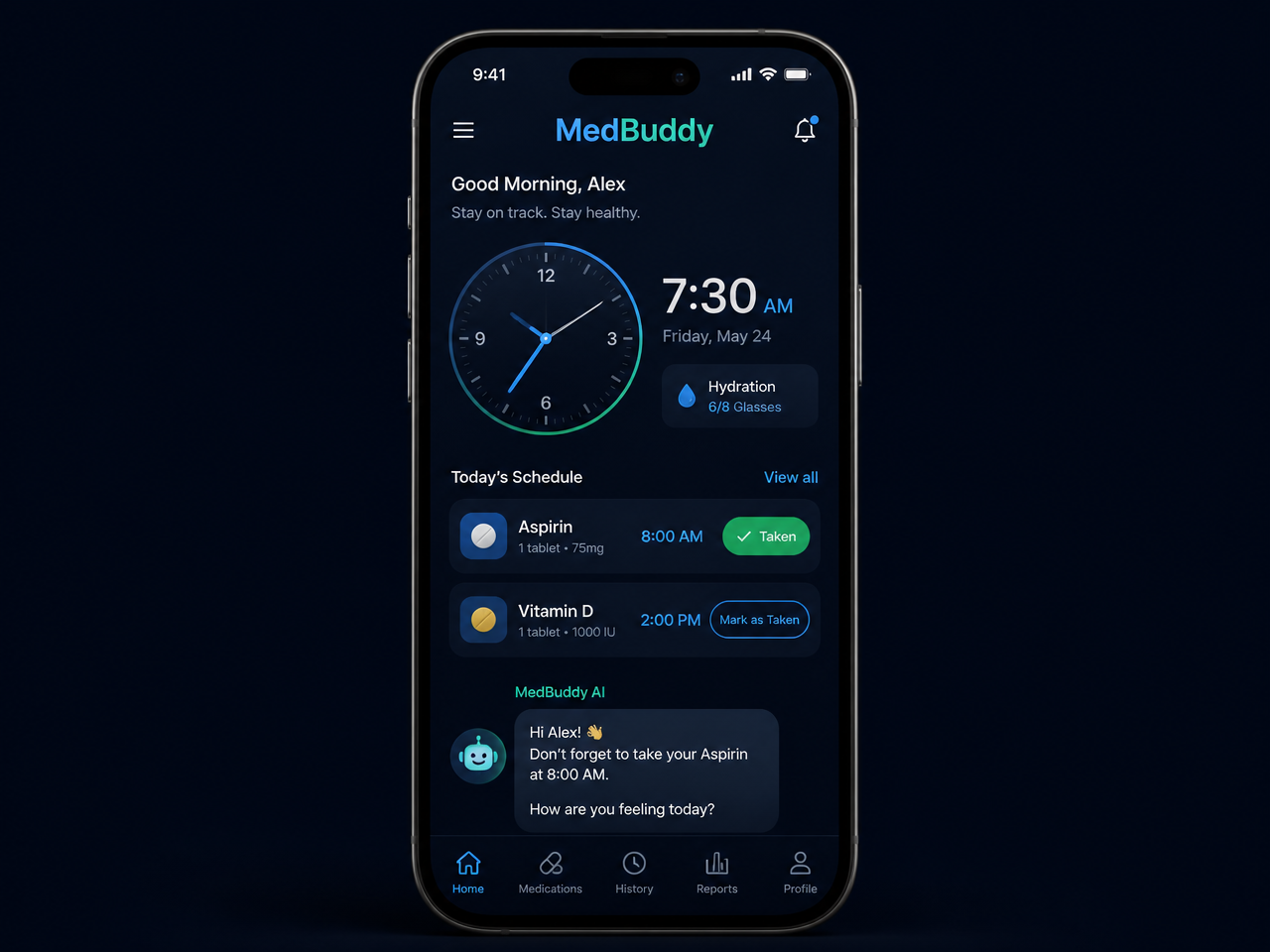 Medbuddy portfolio mockup