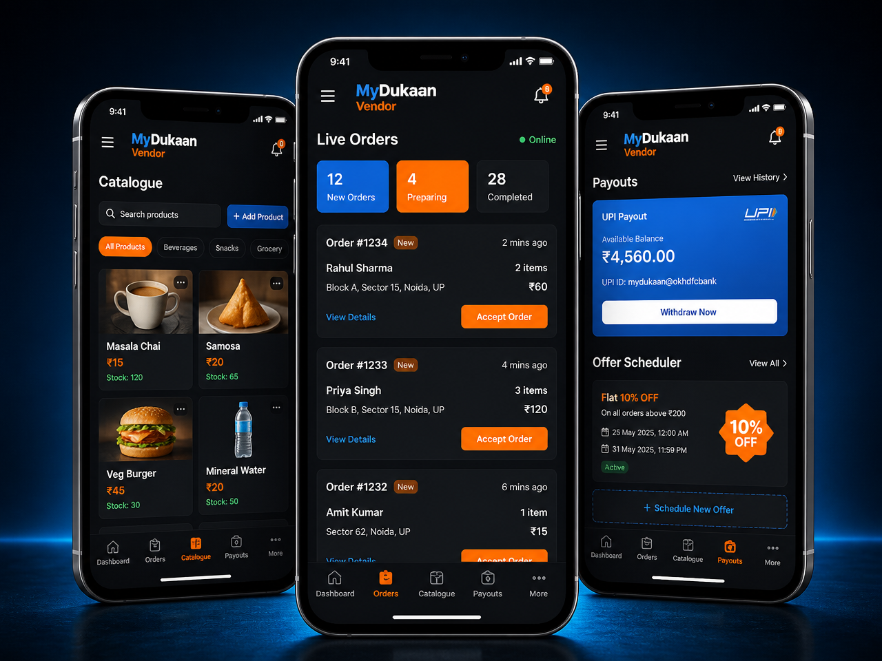 MyDukaan Vendor portfolio mockup
