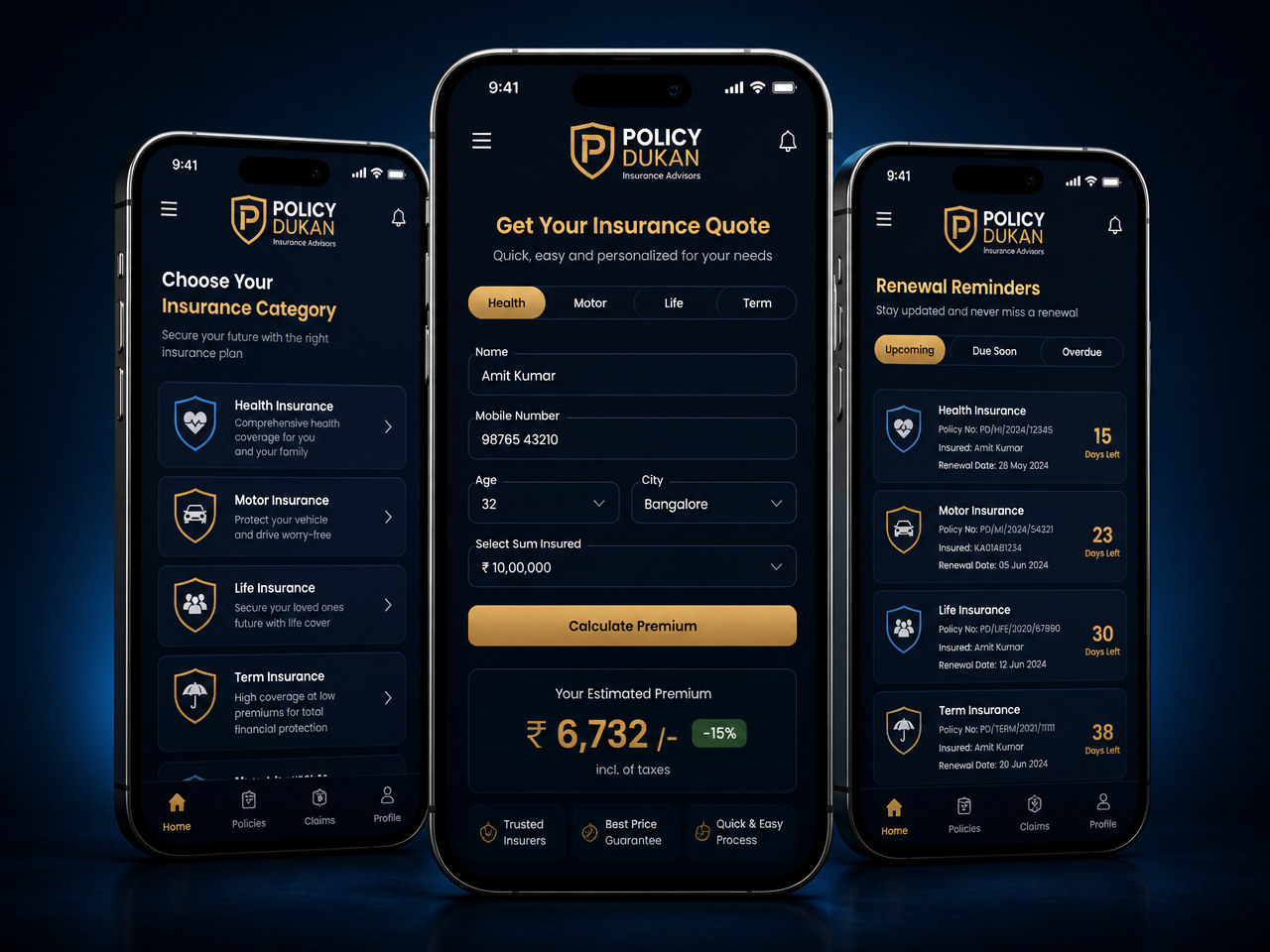 Policy Dukan portfolio mockup