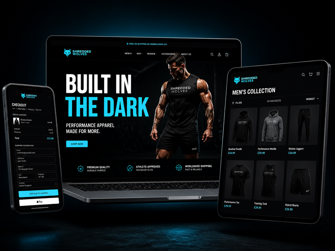 Shredded Wolves portfolio mockup