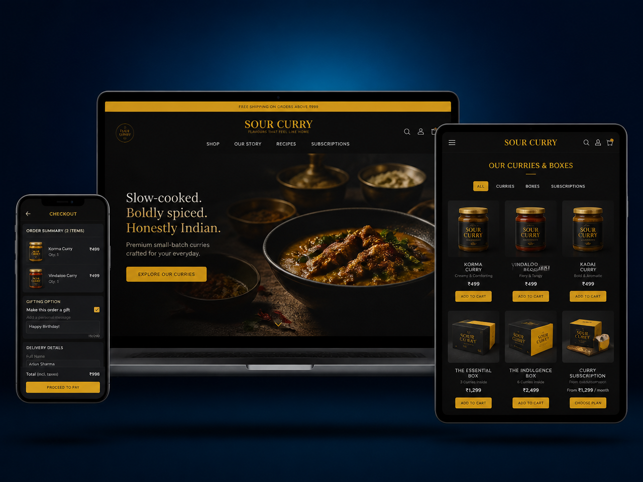 Sour Curry portfolio mockup